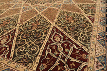 8x10 Ivory, Brown, Black Color Hand Tufted  Wool & Silk Traditional Oriental Rug