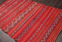 5x7 Rusty Red Caucasian Hand-Woven Wool Semi Antique Kilim Oriental Area Rug - Oriental Rug Of Houston