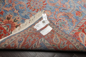 6x9 Blue, Orange, Rose Color Hand Knotted French Aubusson Savonnerie New Zealand Wool Traditional Oriental Rug