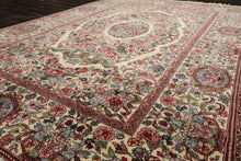 6x9 Ivory, Green, Rose Color Hand Knotted French Aubusson Savonnerie New Zealand Wool Traditional Oriental Rug