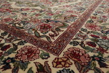 6x9 Ivory, Green, Rose Color Hand Knotted French Aubusson Savonnerie New Zealand Wool Traditional Oriental Rug