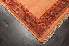 5x8 Orange, Red, Brown Color Hand Knotted Gabbeh Wool Modern Oriental Rug
