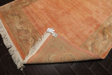 5x8 Rose, Sage, Taupe Color Hand Knotted Tibetan Wool Art Deco Oriental Rug