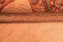 5x8 Orange, Red, Brown Color Hand Knotted Gabbeh Wool Modern Oriental Rug
