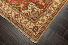 6x9 Moss, Gray, Ivory Color Hand Knotted Heriz Wool Transitional Oriental Rug
