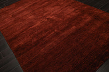 6x9 Red, Rust, Color Hand Knotted Gabbeh Wool Modern Oriental Rug