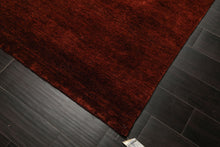 6x9 Red, Rust, Color Hand Knotted Gabbeh Wool Modern Oriental Rug
