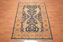 5x8 Midnight Blue Hand Knotted 100% Wool Reversible Oriental Area Rug