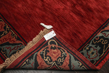 6x9 Red, Black, Aqua Color Hand Knotted Tibetan Wool Modern Oriental Rug