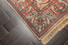6x9 Brown, Slate, Rose Color Hand Knotted Oushak Wool Traditional Oriental Rug