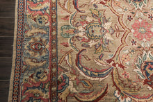 6x9 Brown, Slate, Rose Color Hand Knotted Oushak Wool Traditional Oriental Rug