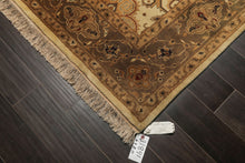 6x9 Beige, Green, Brown Color Hand Knotted Oushak Wool Traditional Oriental Rug