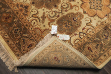 6x9 Beige, Green, Brown Color Hand Knotted Oushak Wool Traditional Oriental Rug