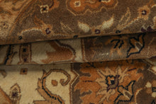 6x9 Beige, Green, Brown Color Hand Knotted Oushak Wool Traditional Oriental Rug