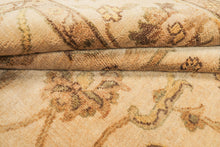 6x9 Gold, Beige, Brown Color Hand Knotted Oushak Wool Traditional Oriental Rug