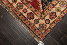 6x9 Red, Gold, Sage Color Hand Knotted Kazak Wool Traditional Oriental Rug