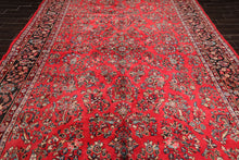 Oversize Coral Hand Knotted Traditional Heriz Medallion Wool Oriental Area Rug