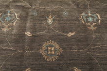 5x8 Gray, Moss, Ivory Color Hand Knotted Tibetan Wool Transitional Oriental Rug
