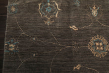5x8 Gray, Moss, Ivory Color Hand Knotted Tibetan Wool Transitional Oriental Rug