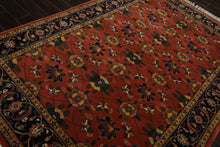6x9 Rose, Navy, Gold Color Hand Knotted French Aubusson Savonnerie New Zealand Wool Traditional Oriental Rug