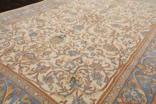 5x8 Ivory, Turquoise, Lime Color Hand Knotted French Aubusson Savonnerie New Zealand Wool Traditional Oriental Rug