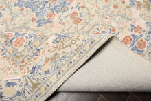 Multi Size Gray Beige Silver Color Hand Hooked William Morris Wool Traditional Oriental Rug