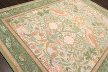Multi Size Beige Gray Sage Color Hand Hooked William Morris Wool Traditional Oriental Rug