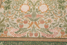 Multi Size Beige Gray Sage Color Hand Hooked William Morris Wool Traditional Oriental Rug