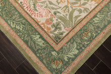 Multi Size Beige Gray Sage Color Hand Hooked William Morris Wool Traditional Oriental Rug