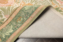 Multi Size Beige Gray Sage Color Hand Hooked William Morris Wool Traditional Oriental Rug