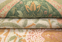 Multi Size Beige Gray Sage Color Hand Hooked William Morris Wool Traditional Oriental Rug