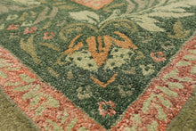 Multi Size Beige Gray Sage Color Hand Hooked William Morris Wool Traditional Oriental Rug