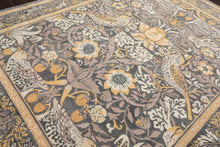 Multi Size Gray Beige Taupe Color Hand Hooked William Morris Wool Traditional Oriental Rug