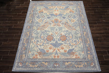 Multi Size Ivory Blue Aqua Color Hand Hooked William Morris Wool Traditional Oriental Rug