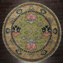 Multi Sizes Green, Pink Hand Knotted Muted Turkish Oushak 100% Wool Traditional Oriental Area Rug