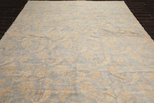 9x12 Hand Knotted Tibetan 100% Wool Antique  Traditional Oriental Area Rug Light Blue Beige Color