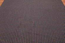 8x11 Black Hand Woven 100% Wool Traditional Flatweave Oriental Area Rug - Oriental Rug Of Houston