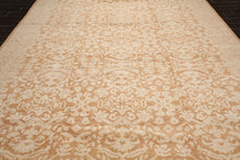 10'x14' Beige Hand Knotted Transitional Antique Reproduction Tibetan 100% Wool Oriental Area Rug