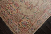 6x9 Beige, Rose, Pink Color Hand Knotted Aubusson Savonnerie New Zealand Wool Traditional Oriental Rug