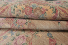 6x9 Beige, Rose, Pink Color Hand Knotted Aubusson Savonnerie New Zealand Wool Traditional Oriental Rug