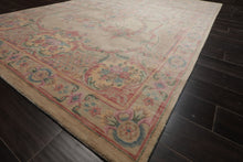 6x9 Beige, Rose, Pink Color Hand Knotted Aubusson Savonnerie New Zealand Wool Traditional Oriental Rug