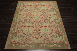 Multi Sizes Handmade Transitional Wool Botanical Floral Area Rug Beige