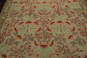 Multi Sizes Handmade Transitional Wool Botanical Floral Area Rug Beige