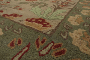 Multi Sizes Handmade Transitional Wool Botanical Floral Area Rug Beige