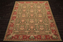 8x10 Sage, Rose, Beige Color Hand Tufted William Morris Wool Arts & Crafts Oriental Rug