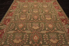 8x10 Sage, Rose, Beige Color Hand Tufted William Morris Wool Arts & Crafts Oriental Rug