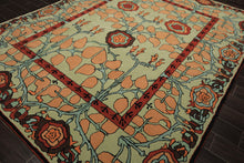 Multi Size Mint Peach Aqua Color Hand Tufted William Morris Wool Arts & Crafts Oriental Rug