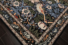 Multi Size Black Blue Ivory Color Hand Tufted William Morris Wool Arts & Crafts Oriental Rug