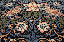 Multi Size Black Blue Ivory Color Hand Tufted William Morris Wool Arts & Crafts Oriental Rug