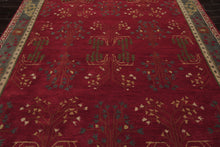 LoomBloom Multi Size Deep Magenta Hand Tufted Traditional Arts & Crafts Wool Oriental Area Rug